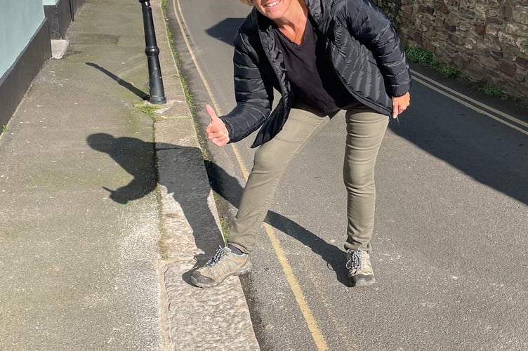 Julie with the fixed kerb